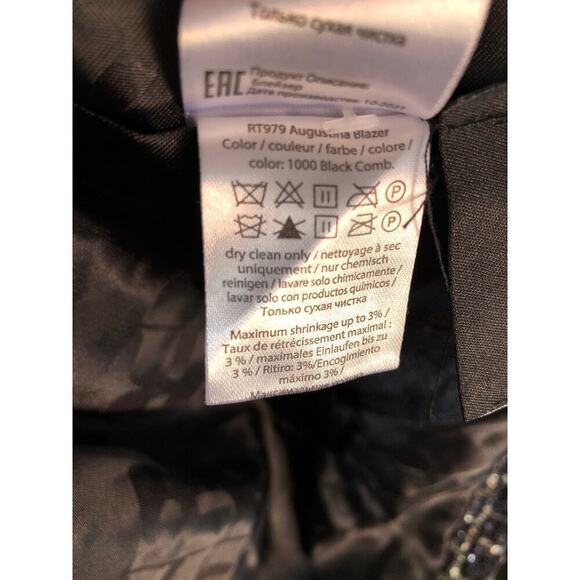 Rotate Birger Christensen Augustina Blazer Sequin Double Breasted Black Gray 6 - Picture 9 of 10